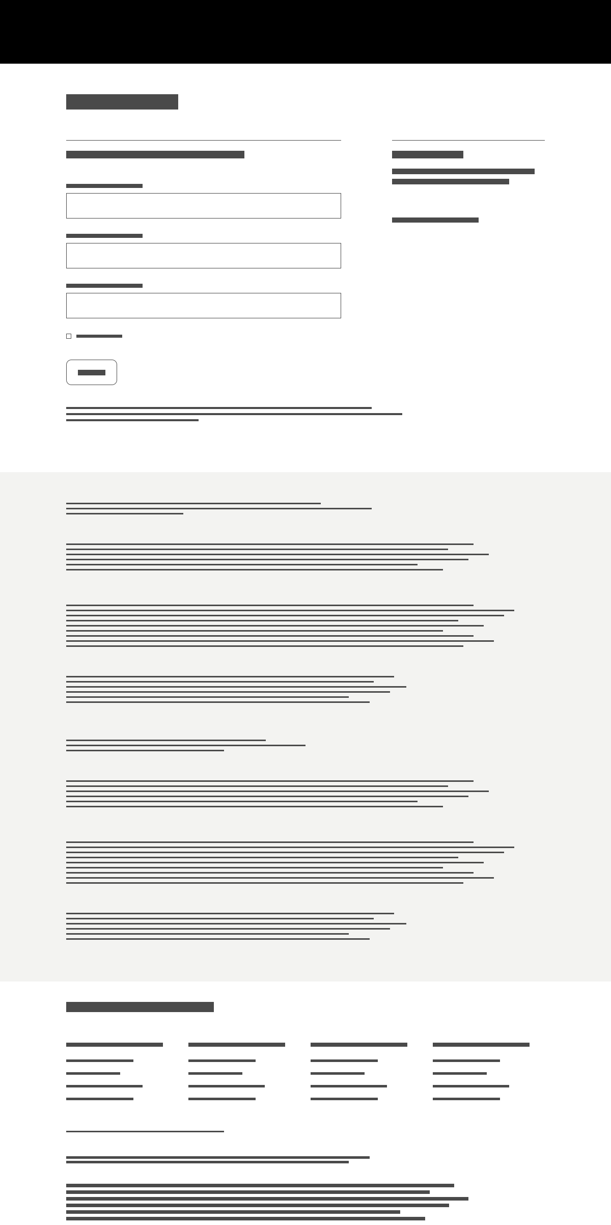 representation of a page archetype featuring forms